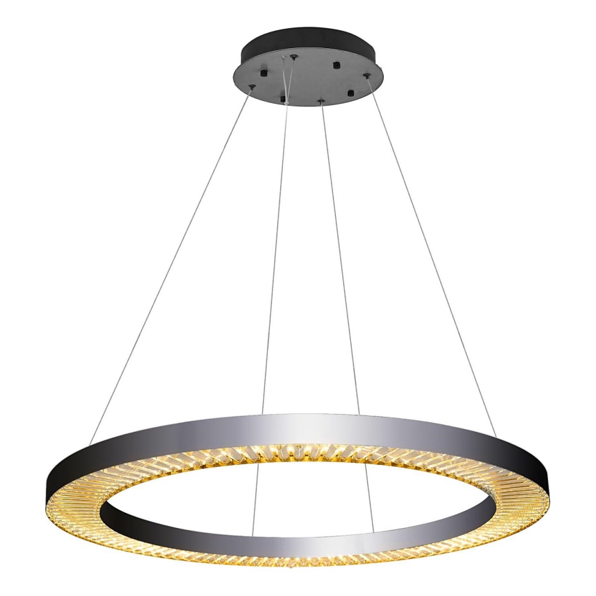 LED lestenec na kablu JESI LED/90W/230V 3000K, premer 100 cm, srebrne barve