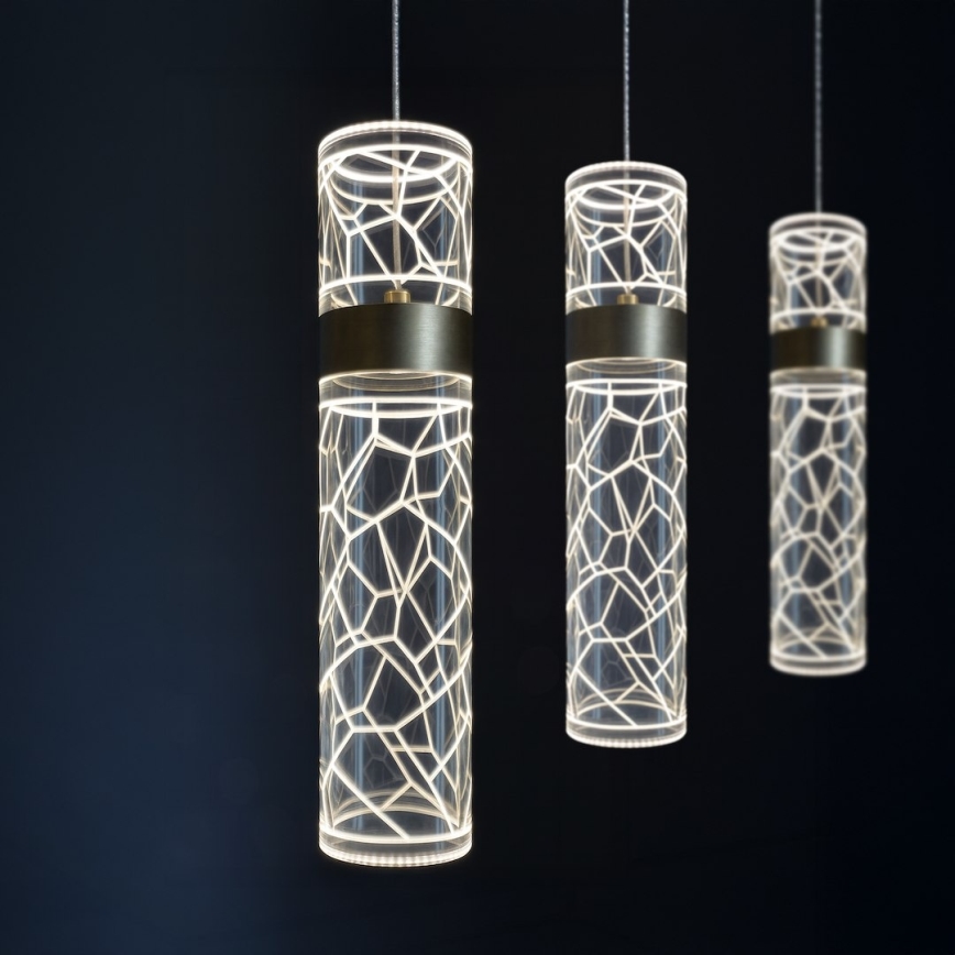 LED lestenec na kablu LAGOS LED/24W/230V zlate barve