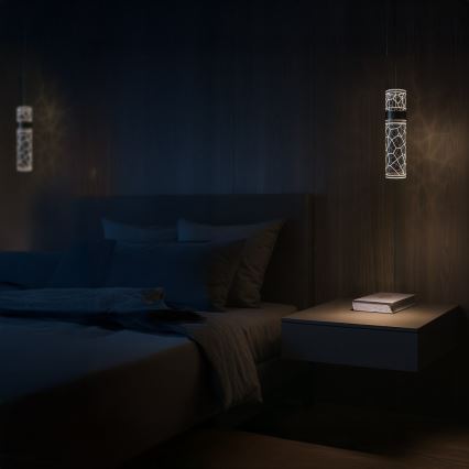 LED lestenec na kablu LAGOS LED/8W/230V zlate barve