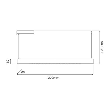 LED lestenec na kablu LINEA LED/36W/230V 3000/4000/5700K CRI 90 bela