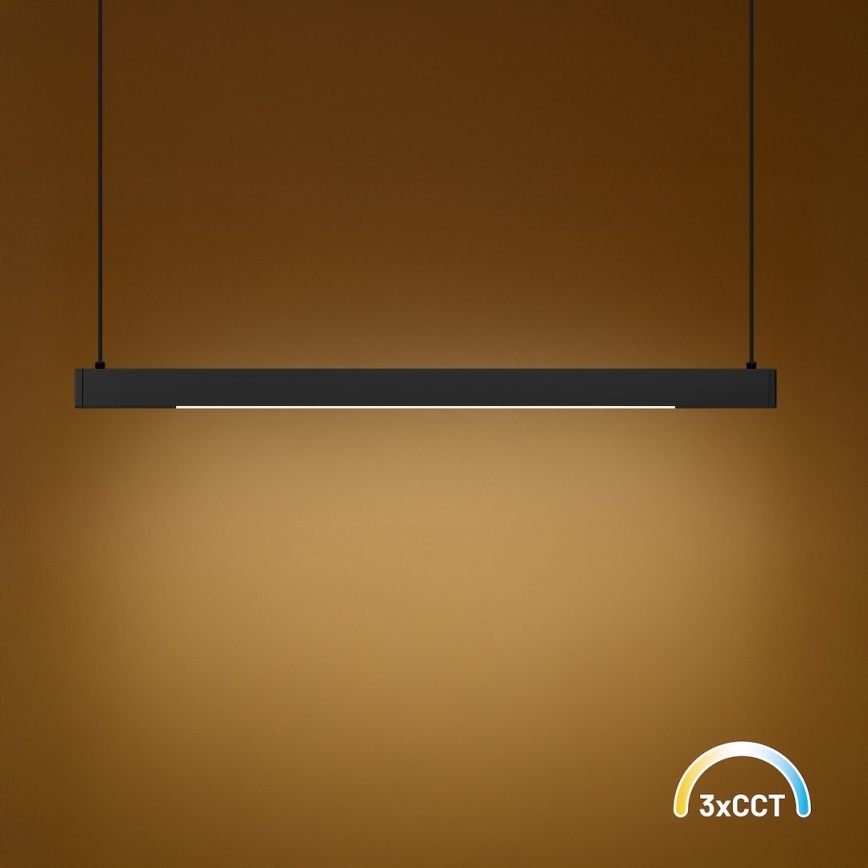 LED lestenec na kablu LINEA LED/36W/230V 3000/4000/5700K CRI 90 črna