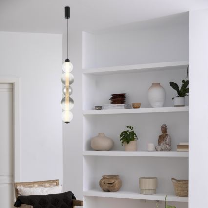 LED lestenec na kablu LUMMI LED/19W/230V črna/zadimljena