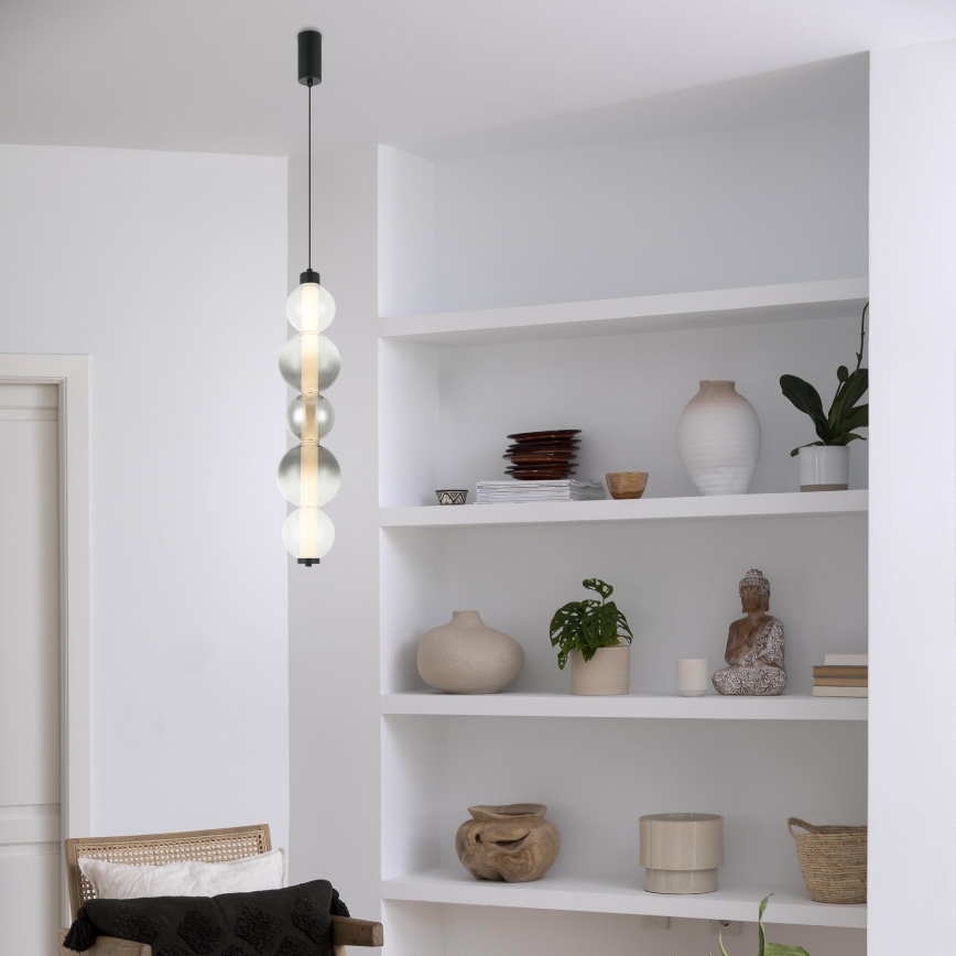 LED lestenec na kablu LUMMI LED/19W/230V črna/zadimljena
