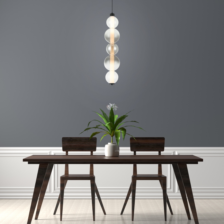 LED lestenec na kablu LUMMI LED/19W/230V črna/zadimljena