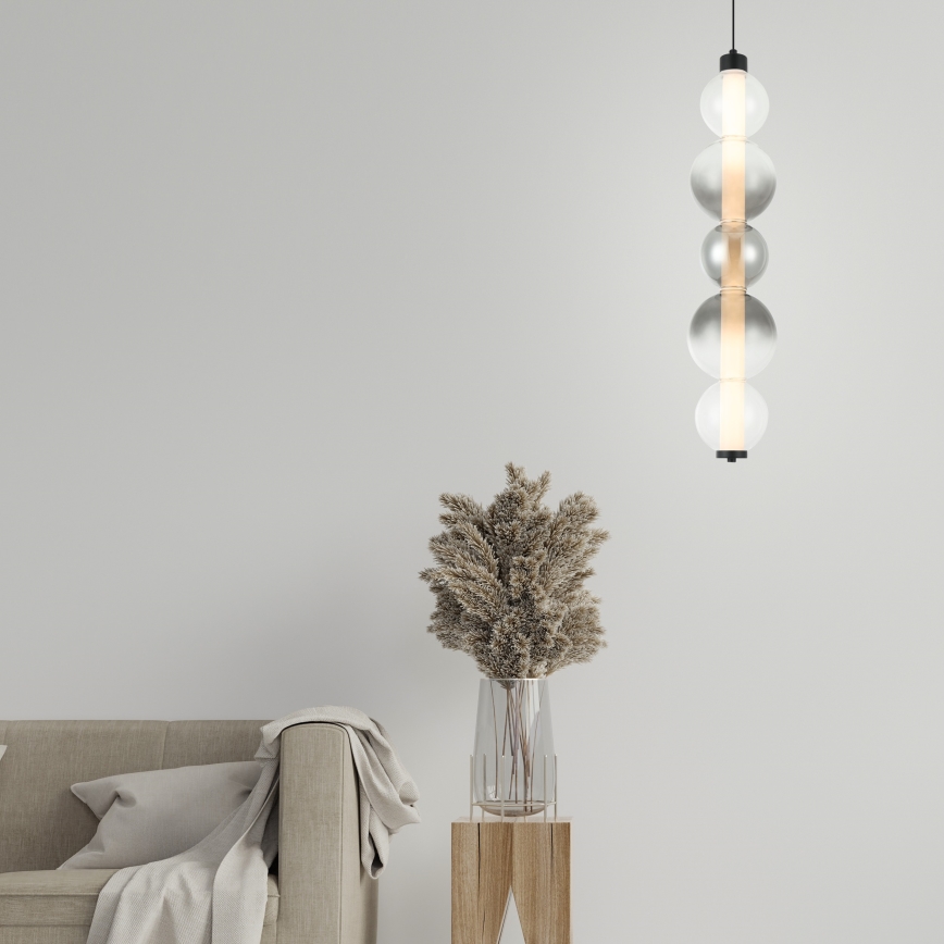 LED lestenec na kablu LUMMI LED/19W/230V črna/zadimljena