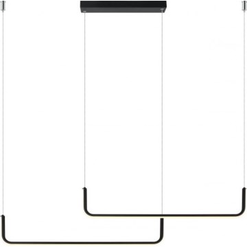 LED lestenec na kablu MALAWI 2xLED/20W/230V 3000/4000/6000K črna