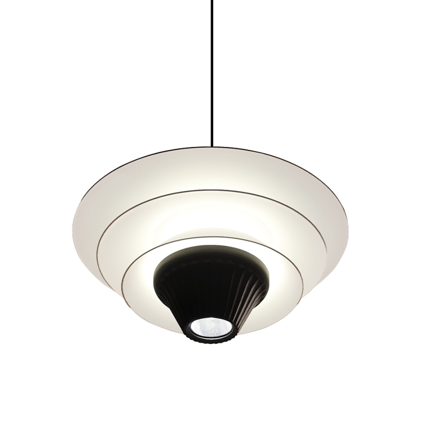 LED lestenec na kablu MANLEY LED/5W/230V črna/bela