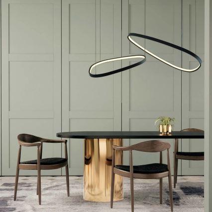 LED lestenec na kablu MICHELLE LED/48W/230V 4000K črna