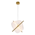 LED lestenec na kablu RELAX LED/15W/230V zlata/bela