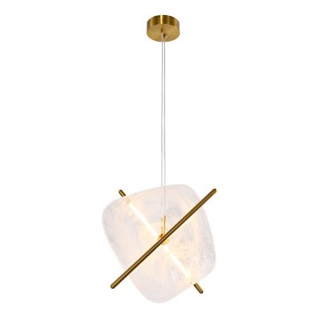 LED lestenec na kablu RELAX LED/15W/230V zlata/bela