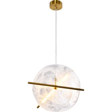 LED lestenec na kablu RELAX LED/15W/230V zlata/bela