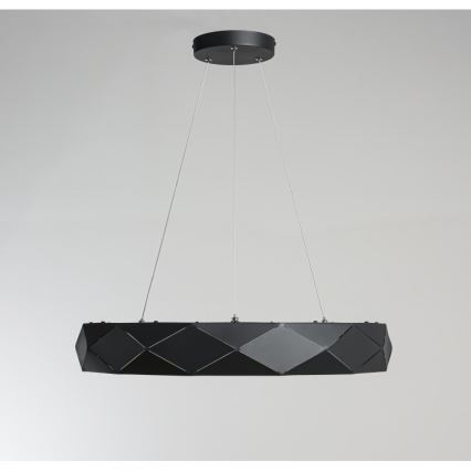 LED lestenec na kablu REUS, 36 W, 230 V, 4000 K, premer 61 cm, črna