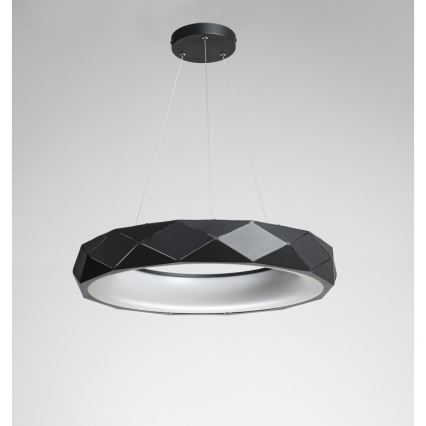 LED lestenec na kablu REUS, 36 W, 230 V, 4000 K, premer 61 cm, črna