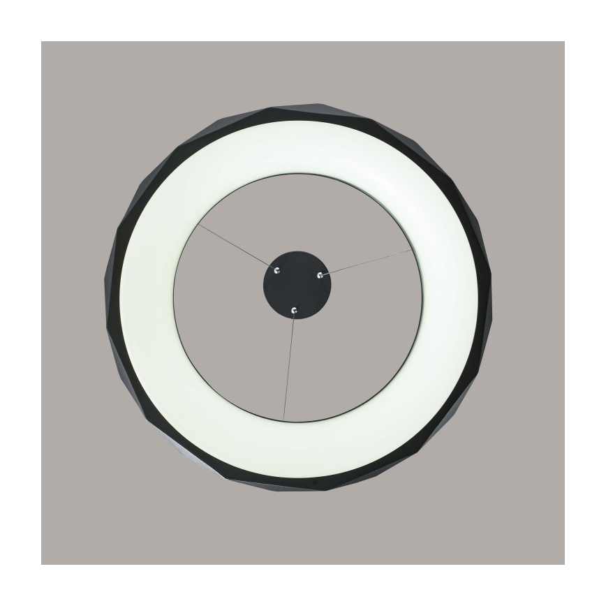 LED lestenec na kablu REUS, 36 W, 230 V, 4000 K, premer 61 cm, črna