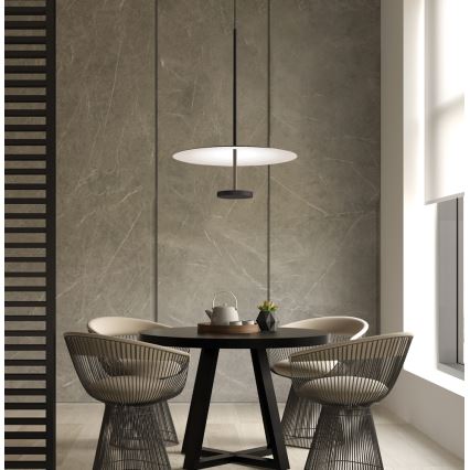 LED lestenec na kablu ROSS LED/13W/230V črna/bela