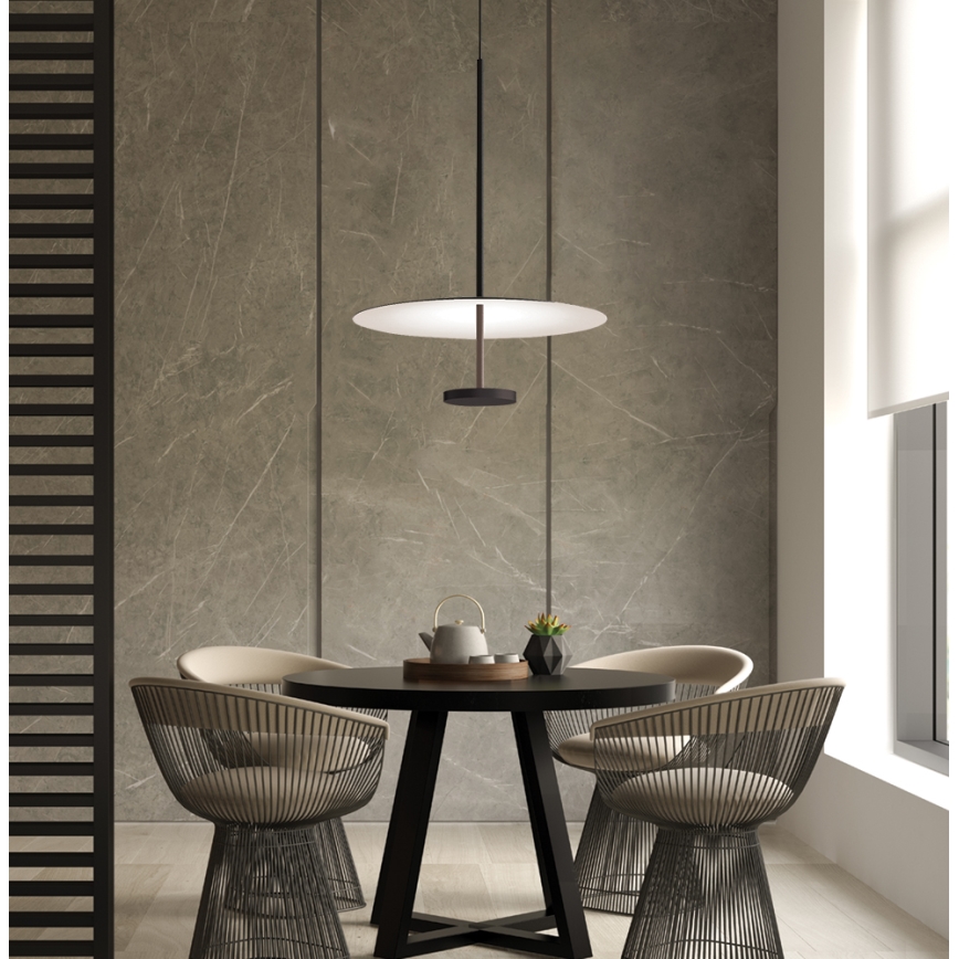LED lestenec na kablu ROSS LED/13W/230V črna/bela