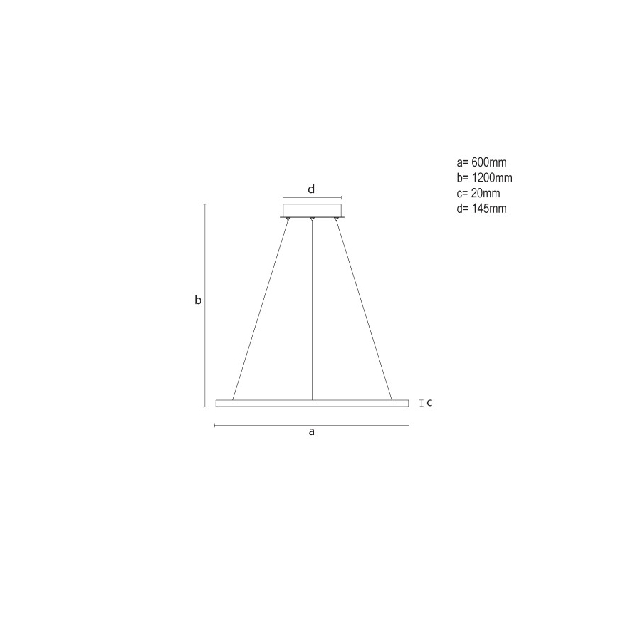 Zatemljiv LED lestenec na kablu LED/32W/230V 3000-6500K premer 60 cm + daljinski upravljalnik