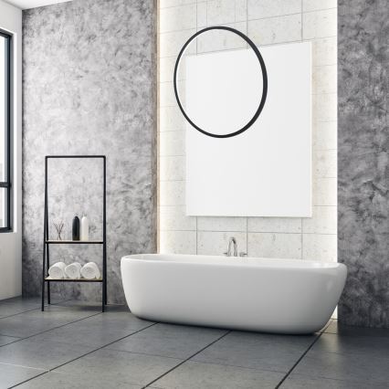 LED lestenec na kablu SATURNO LED/28W/230V Ø 50 cm IP44 črn