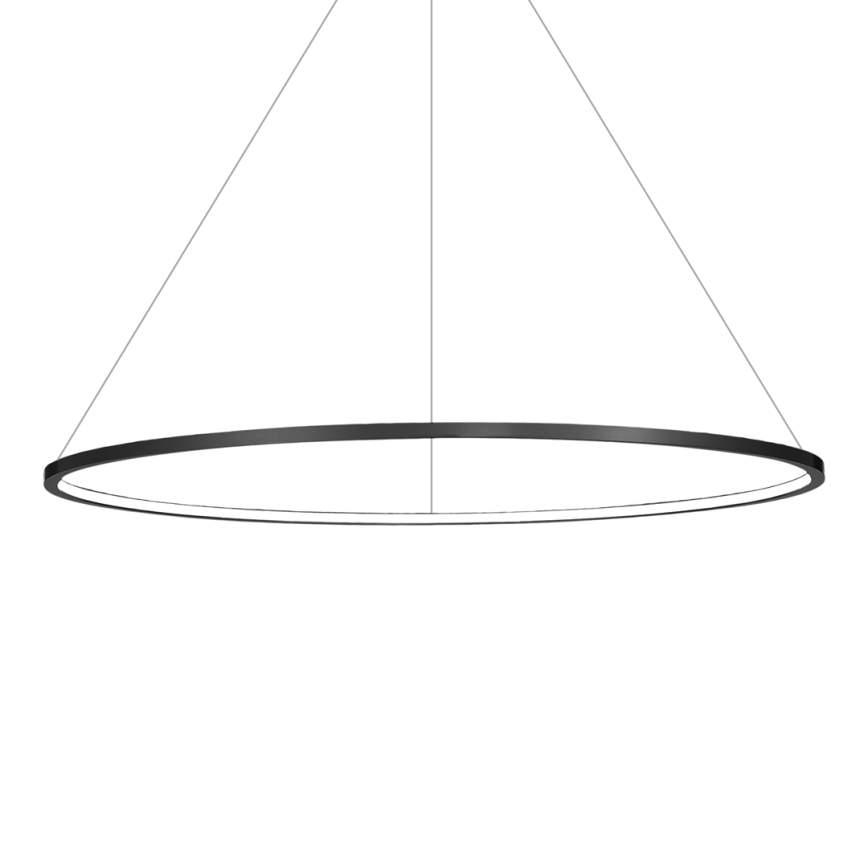 LED lestenec na kablu SATURNO LED/57W/230V, premer 100 cm, IP44, črna