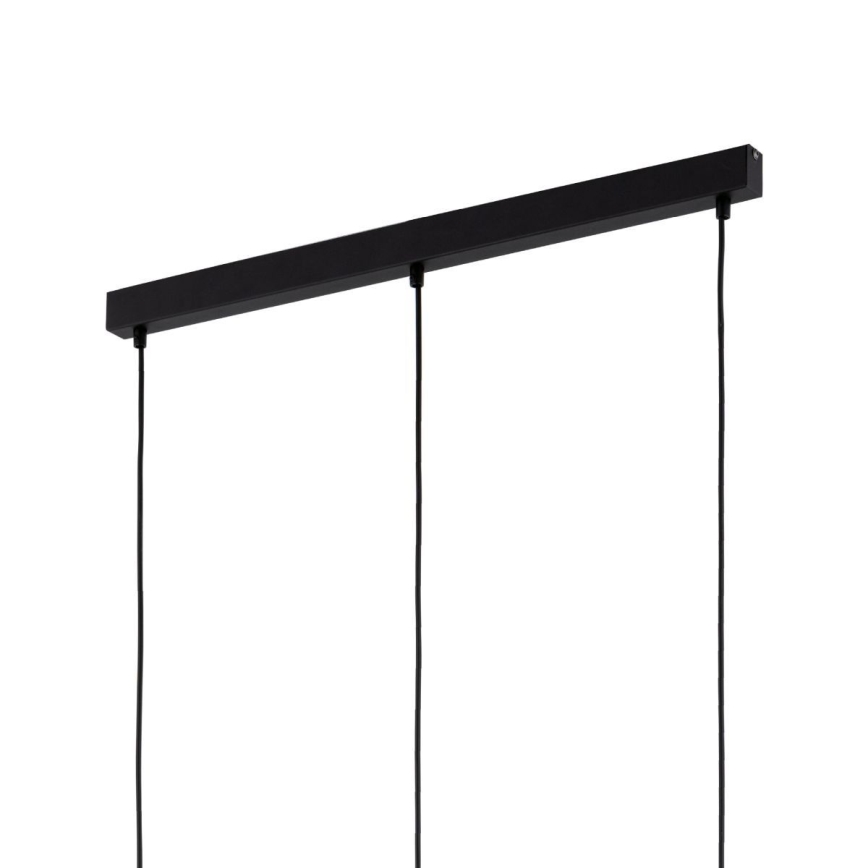 LED lestenec na kablu SEBO 3xE27/15W/230V črna/dimljeno bež