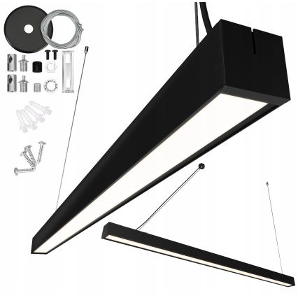 LED lestenec na kablu/stropno pritrjen LED/44W/230V 4000K 120 cm črna