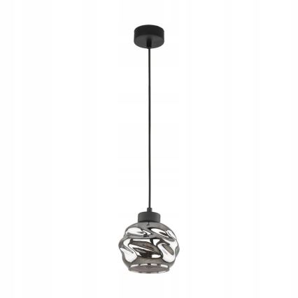 LED lestenec na kablu ZULIA 1xE27/15W/230V črna/dimna črna