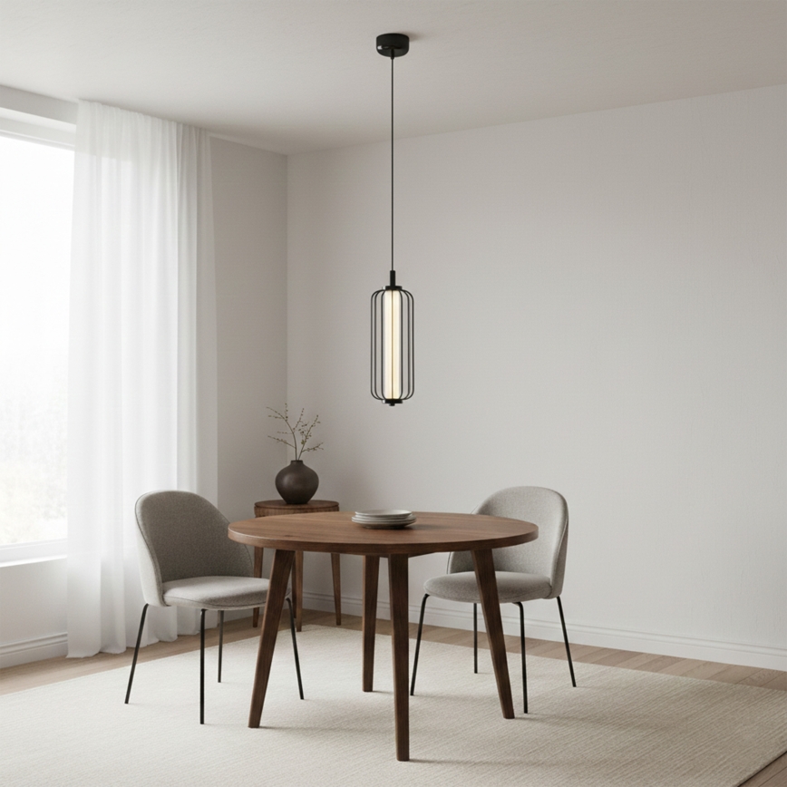 LED lestenec na lanku BONNIE LED/15W/230V 3000K črna