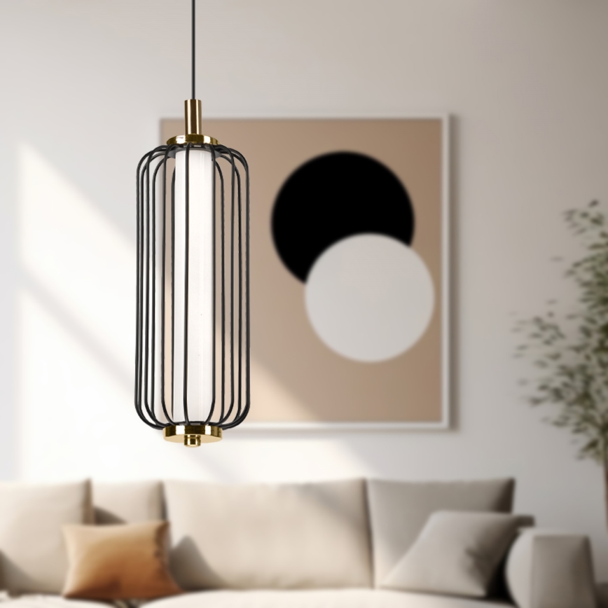 LED lestenec na lanku BONNIE LED/15W/230V 3000K črna