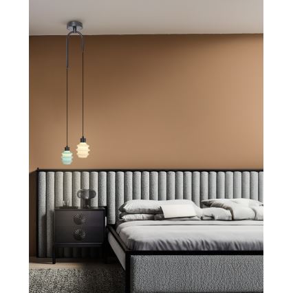 LED lestenec na lanku CACTUS LED/6W/230V 3000K zelena/bela