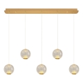LED lestenec na lanku CREMONA 5xLED/5W/230V 3000K zlata