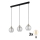 LED lestenec na lanku DEVI 3xE27/15W/230V črna/prozorna