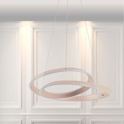 LED lestenec na lanku GLOW LED/75W/230V 4000K Ø 60 cm zlata