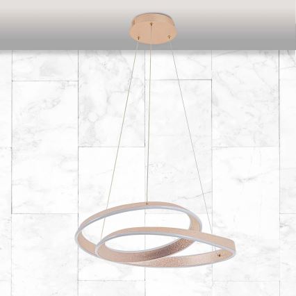 LED lestenec na lanku GLOW LED/75W/230V 4000K Ø 60 cm zlata