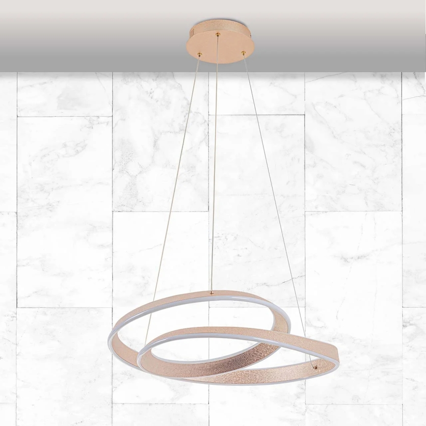 LED lestenec na lanku GLOW LED/75W/230V 4000K Ø 60 cm zlata