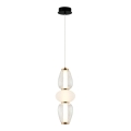 LED lestenec na lanku SHINY LED/17W/230V bela/zlata