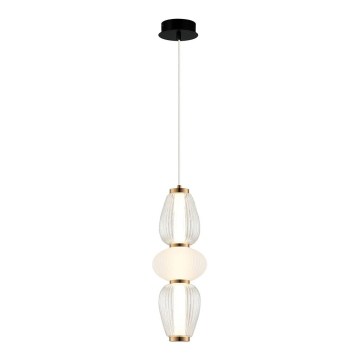 LED lestenec na lanku SHINY LED/17W/230V bela/zlata