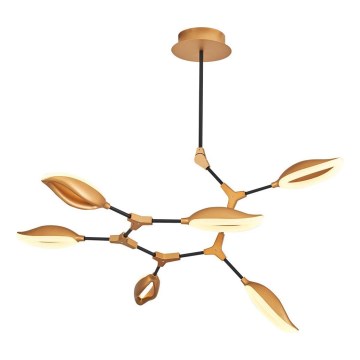 LED lestenec na palici ASTI 6xLED/7W/230V 3000K zlat