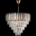 LED Lestenec na verigi 9xE27/60W/230V + 6xLED/6W pr. 50 cm zlata