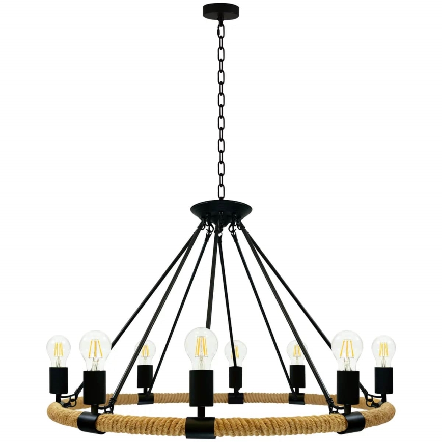 LED Lestenec na verigi ROPE ARTHUR 8xE27/6W/230V