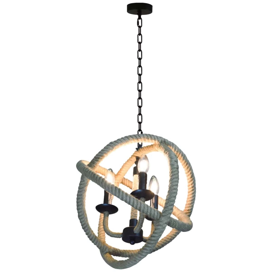LED Lestenec na verigi ROPE GLOBO 3xE14/4,3W/230V