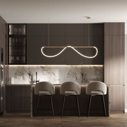 LED lestenec na vrvi MELECA LED/36W/230V 3000/4000/6000K 160 cm zlata