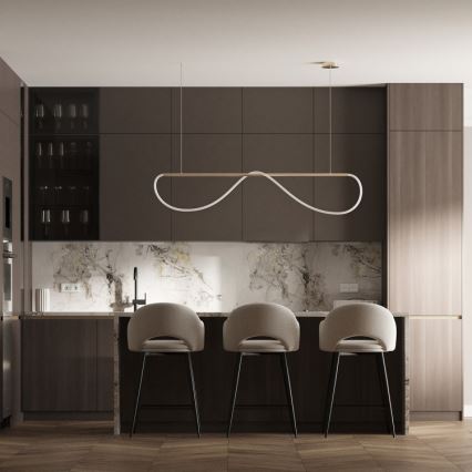 LED lestenec na vrvi MELECA LED/36W/230V 3000/4000/6000K 160 cm zlata