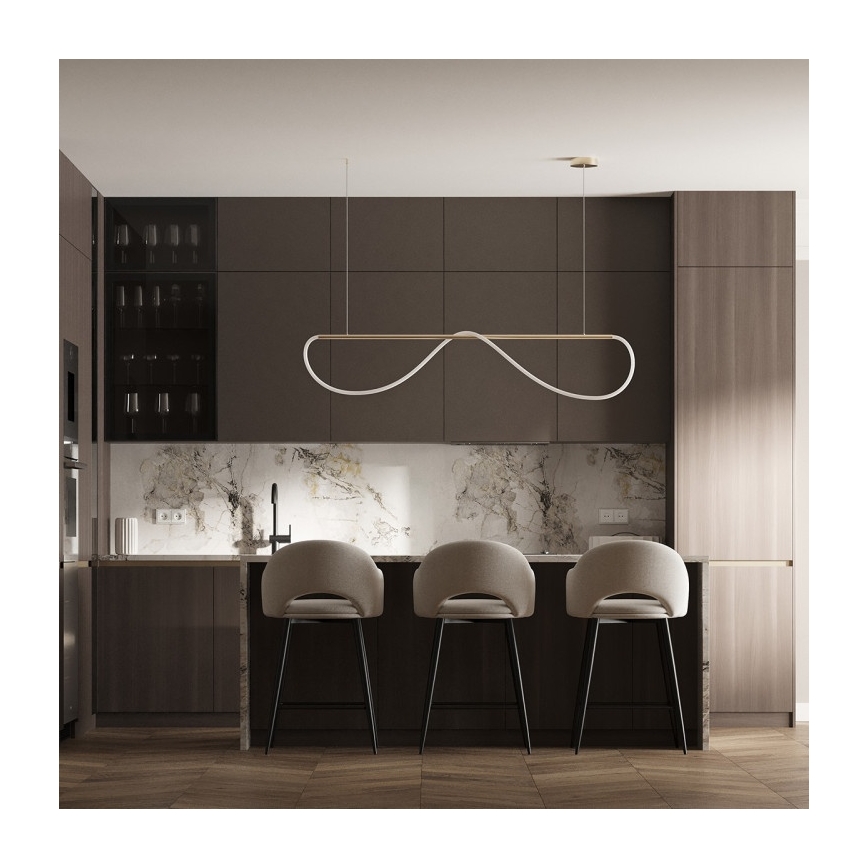 LED lestenec na vrvi MELECA LED/36W/230V 3000/4000/6000K 160 cm zlata