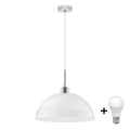 LED Lestenec na vrvici 1xE27/60W/230V bela