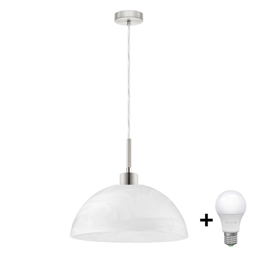LED Lestenec na vrvici 1xE27/60W/230V bela