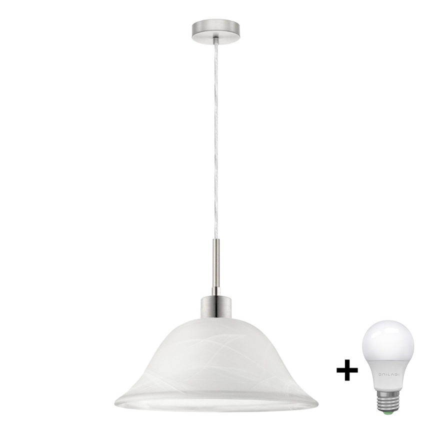 LED Lestenec na vrvici 1xE27/60W/230V bela
