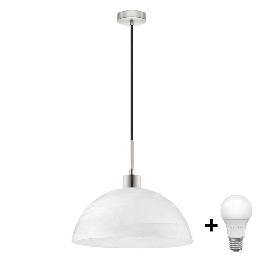 LED Lestenec na vrvici 1xE27/60W/230V bela