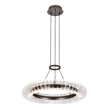 LED lestenec na vrvici ALBA LED/39W/230V siva/prozorna
