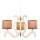 LED Lestenec na vrvici AMBROSIA 3xE14/40W/230V + LED/18,4W baker