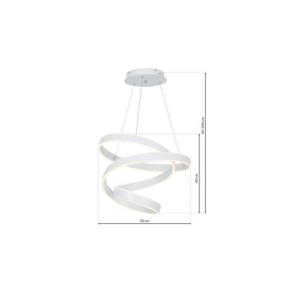 LED Lestenec na vrvici ANDROMEDA LED/45W/230V
